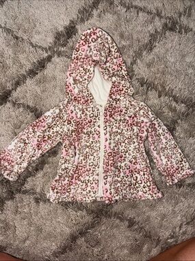 Toddler Pink Leopard Hooded Puffer Jacket